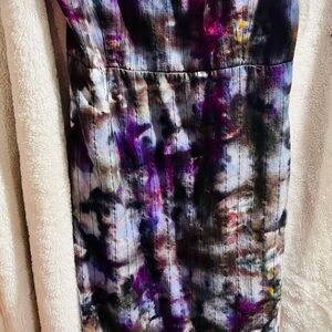 Women's hand dyed strapless dress